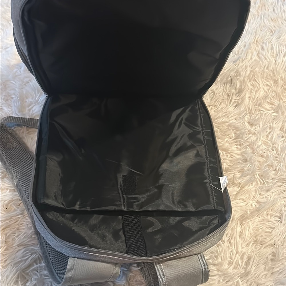 Gray Backpack With Yellow Accent - image 4